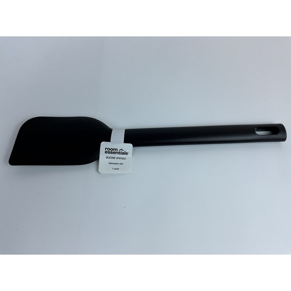 2 PACK Room Essentials Silicone Spatula Black Kitchen Utensil Cooking Baking - Picture 1 of 4